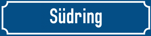 Straßenschild Südring zum kostenlosen Download