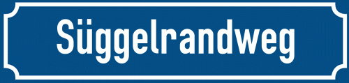 Straßenschild Süggelrandweg