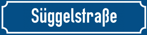 Straßenschild Süggelstraße zum kostenlosen Download