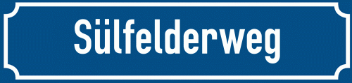 Straßenschild Sülfelderweg