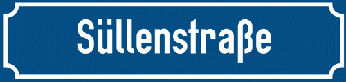 Straßenschild Süllenstraße