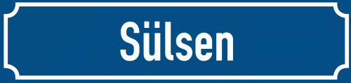Straßenschild Sülsen