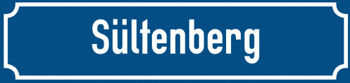 Straßenschild Sültenberg
