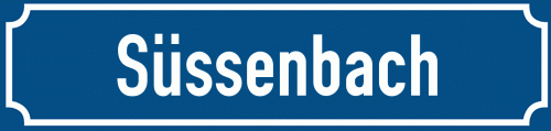 Straßenschild Süssenbach