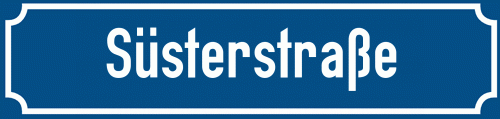 Straßenschild Süsterstraße