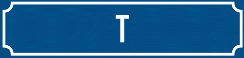 Straßenschild T