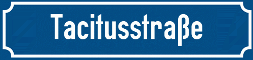 Straßenschild Tacitusstraße