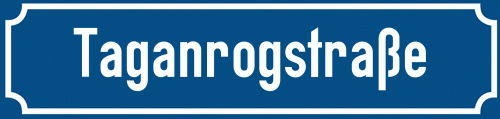 Straßenschild Taganrogstraße