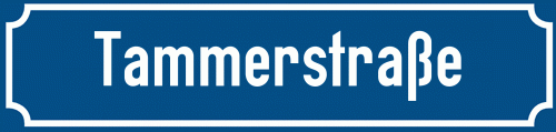 Straßenschild Tammerstraße