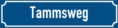 Straßenschild Tammsweg