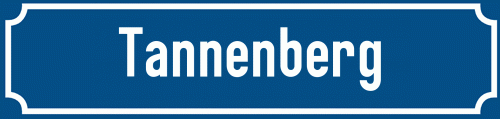 Straßenschild Tannenberg zum kostenlosen Download