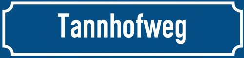 Straßenschild Tannhofweg