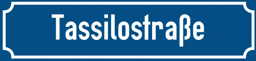 Straßenschild Tassilostraße