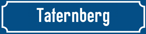 Straßenschild Taternberg