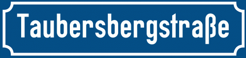 Straßenschild Taubersbergstraße