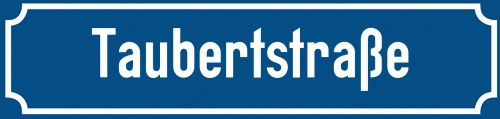 Straßenschild Taubertstraße zum kostenlosen Download