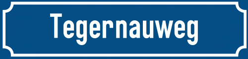 Straßenschild Tegernauweg