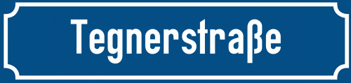 Straßenschild Tegnerstraße