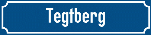 Straßenschild Tegtberg