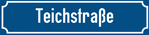 Straßenschild Teichstraße zum kostenlosen Download