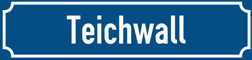 Straßenschild Teichwall
