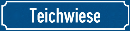 Straßenschild Teichwiese