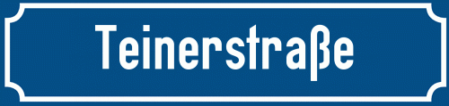 Straßenschild Teinerstraße