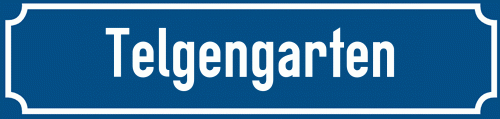 Straßenschild Telgengarten