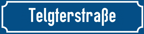 Straßenschild Telgterstraße