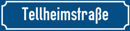 Straßenschild Tellheimstraße