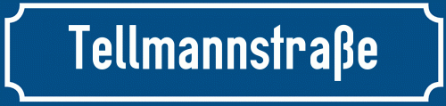 Straßenschild Tellmannstraße