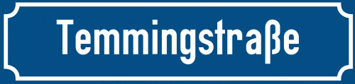 Straßenschild Temmingstraße