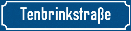 Straßenschild Tenbrinkstraße