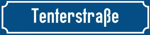Straßenschild Tenterstraße