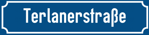 Straßenschild Terlanerstraße
