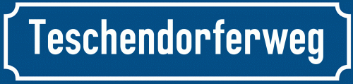 Straßenschild Teschendorferweg