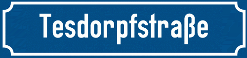 Straßenschild Tesdorpfstraße