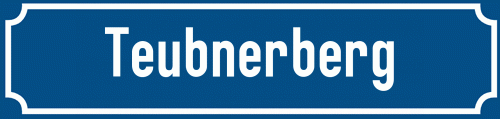 Straßenschild Teubnerberg