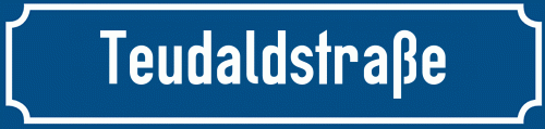 Straßenschild Teudaldstraße