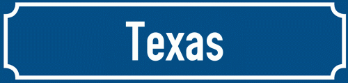 Straßenschild Texas