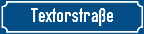 Straßenschild Textorstraße zum kostenlosen Download