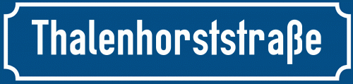 Straßenschild Thalenhorststraße