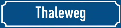 Straßenschild Thaleweg