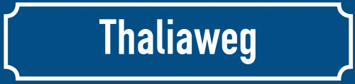 Straßenschild Thaliaweg