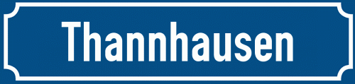 Straßenschild Thannhausen