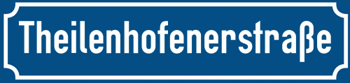 Straßenschild Theilenhofenerstraße zum kostenlosen Download