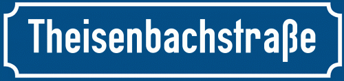 Straßenschild Theisenbachstraße