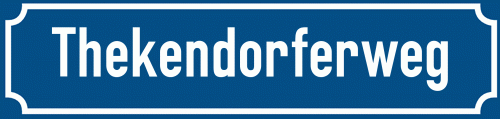 Straßenschild Thekendorferweg