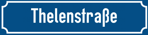 Straßenschild Thelenstraße