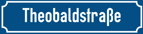 Straßenschild Theobaldstraße